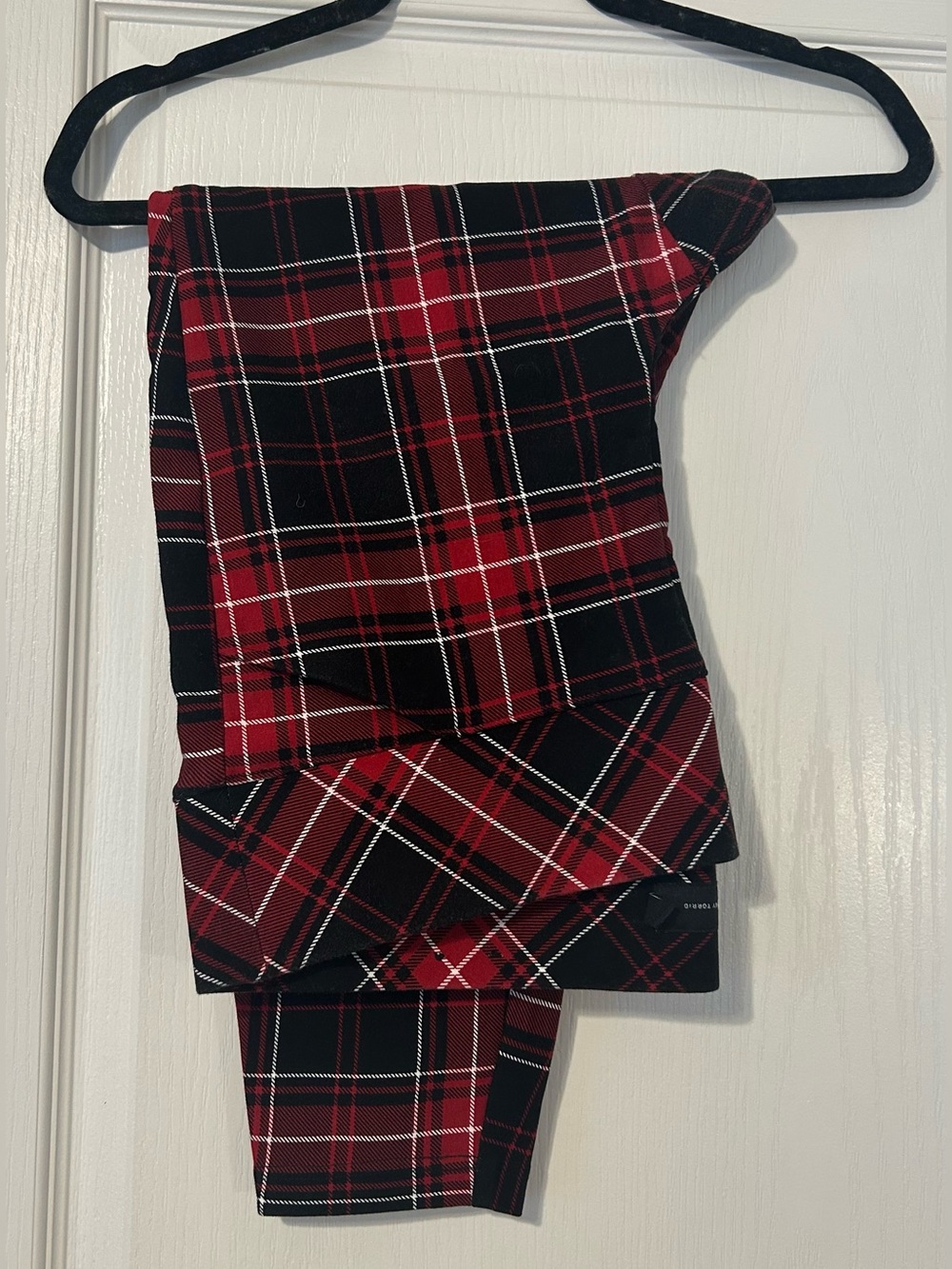 Torrid Red and Black Plaid Studios Legging Pants